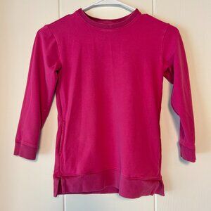 Primary Pink Tunic Sweatshirt with Pockets Size YOUTH 6/7